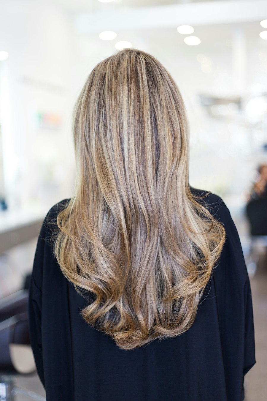 Cabello largo recién cortado